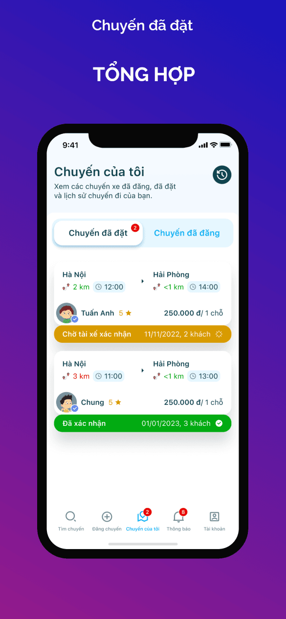 Chuyến đã đặt